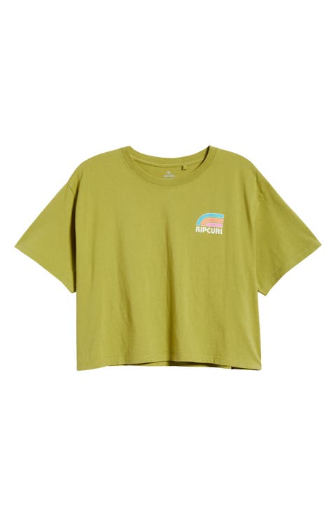 Surf Side Crop Graphic T-Shirt