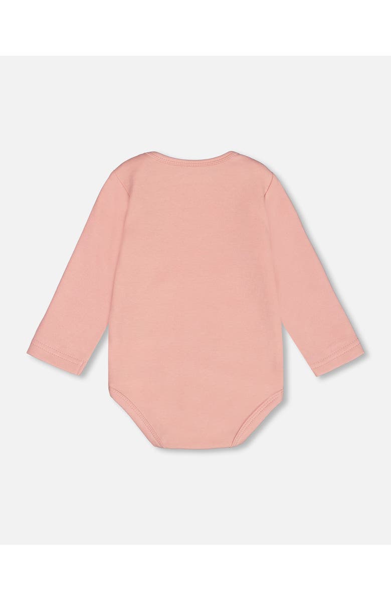 Deux par Deux Baby Girl's Organic Cotton Bodysuit With Print Light Pink, Alternate, color,