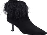 Kate Spade New York marabou pointed toe bootie