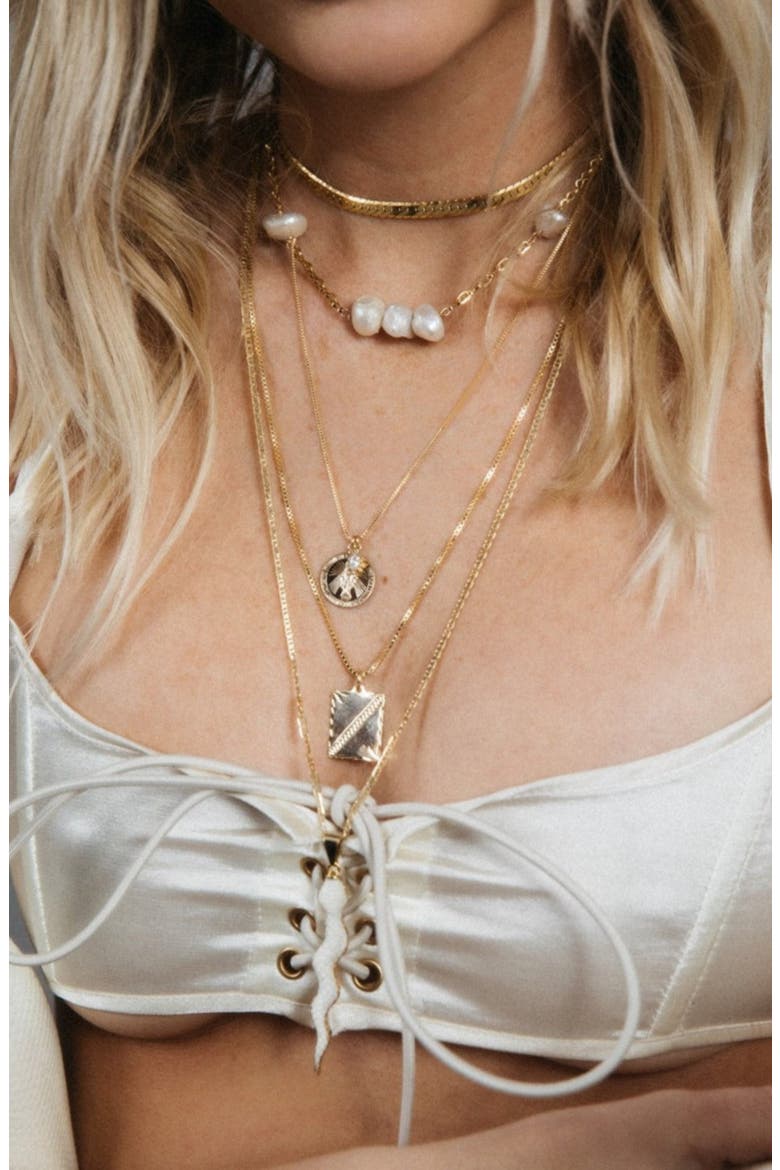 Divine Mother Pendant Necklace, Alternate, color, GOLD