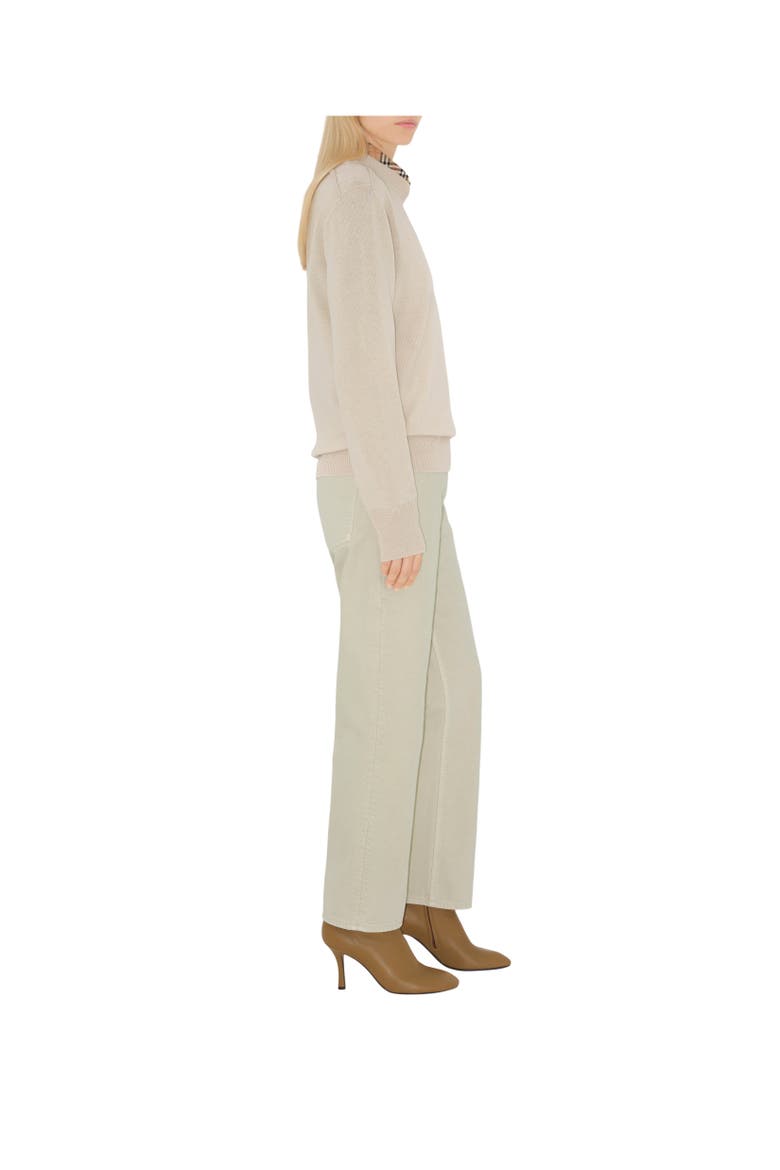 Check Label Wool Sweater, Alternate, color, Nutmeg beige