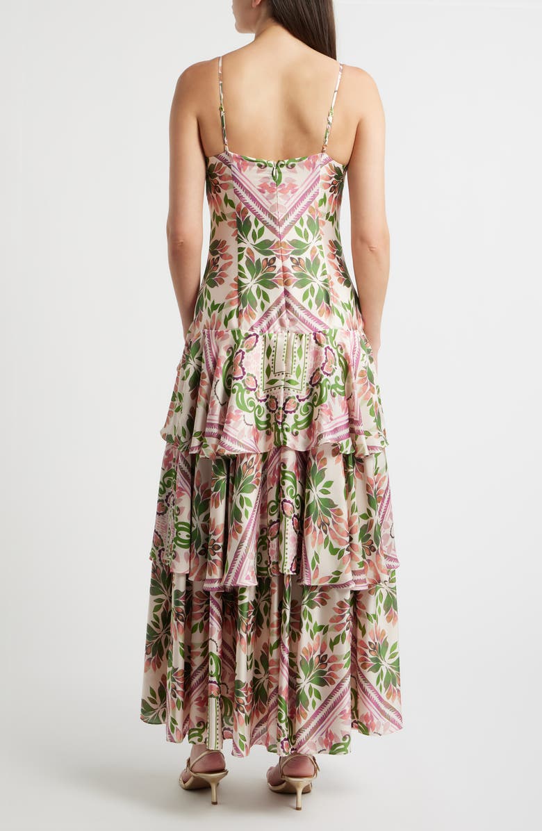 Parker Print Tiered Sleeveless Maxi Dress, Alternate, color, Vanilla Cream