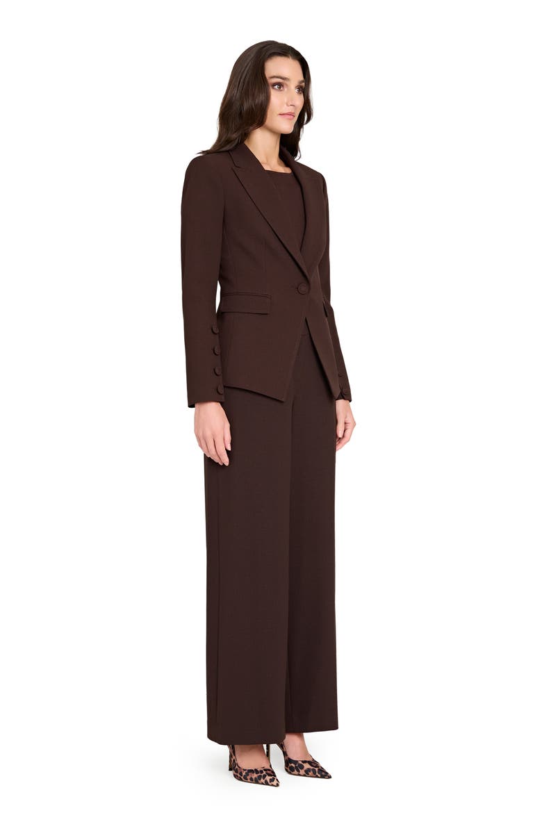 Tahari ASL One-Button Blazer, Alternate, color, Espresso