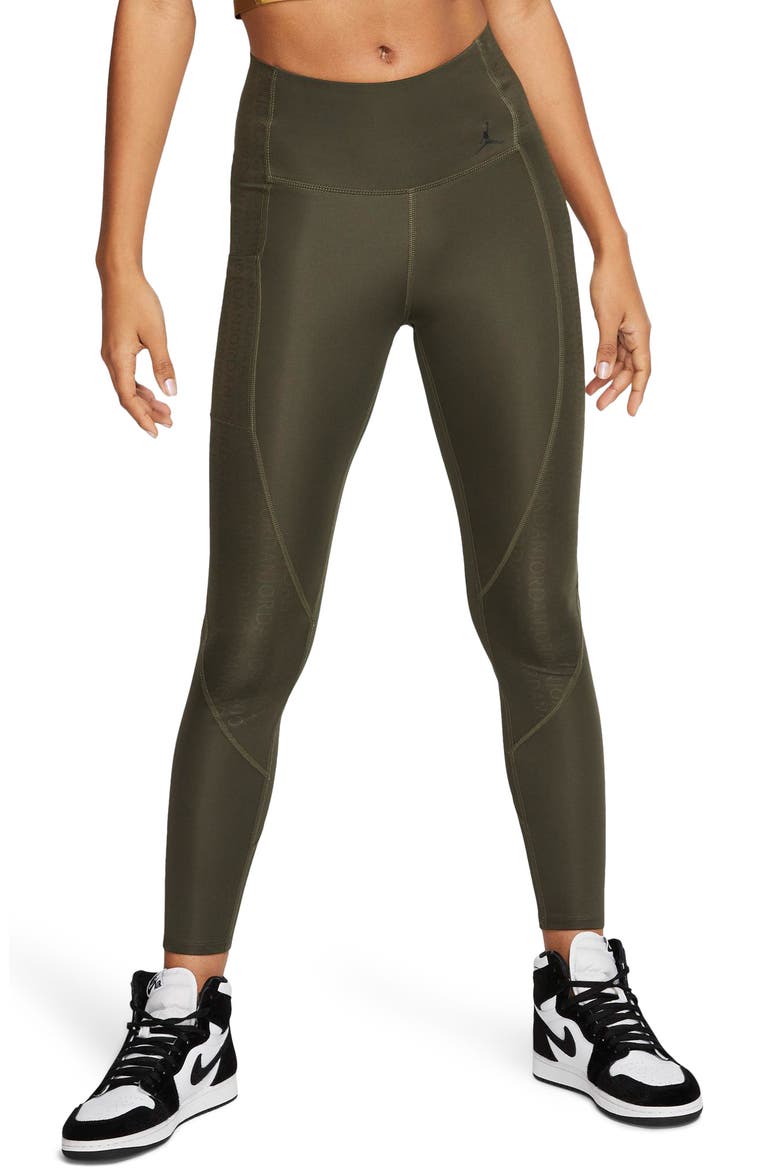 Nike Jordan High Waist Leggings, Main, color, CARGO KHAKI/ BLACK/ BLACK