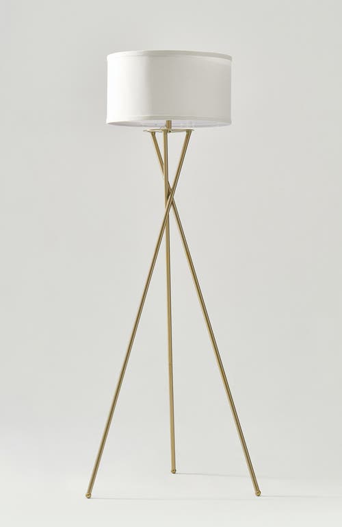 Brightech Jaxon 60' Smart Home Compatible Led Twisted Tripod Floor Lamp In Antique Brass