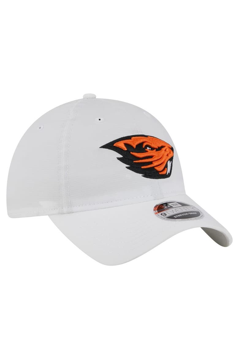 Men's New Era White Oregon State Beavers Active Ripstop 9TWENTY Adjustable Hat, Alternate, color, White