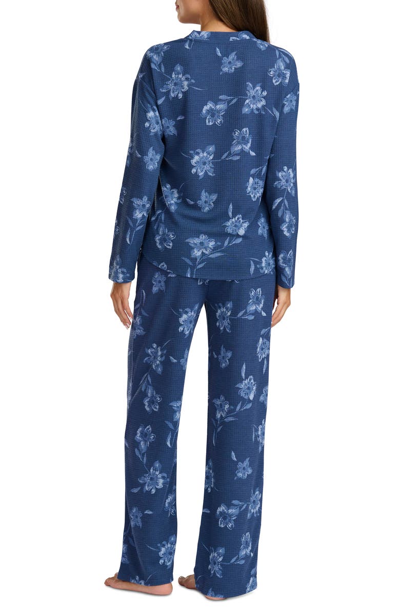 Splendid Waffle Stitch Long Pajamas, Alternate, color, Dusk Blooms