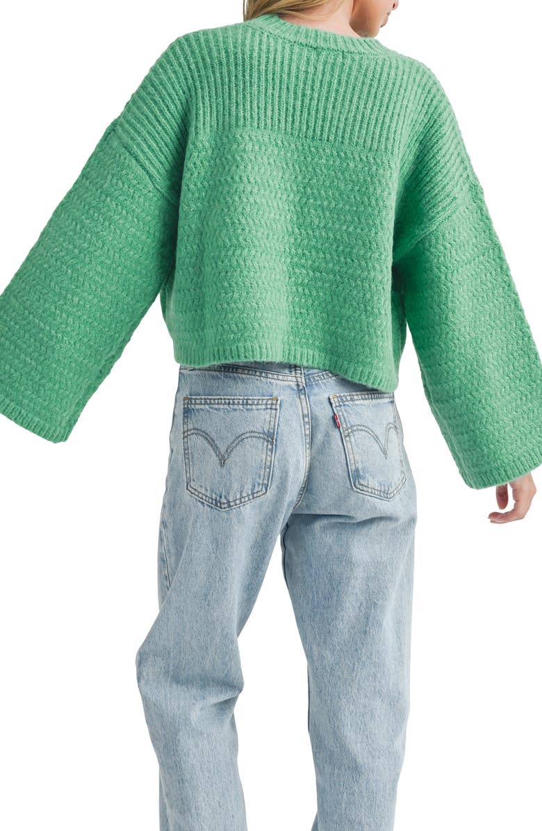 All in Favor Mixed Stitch Dolman Sleeve Sweater, Alternate, color,