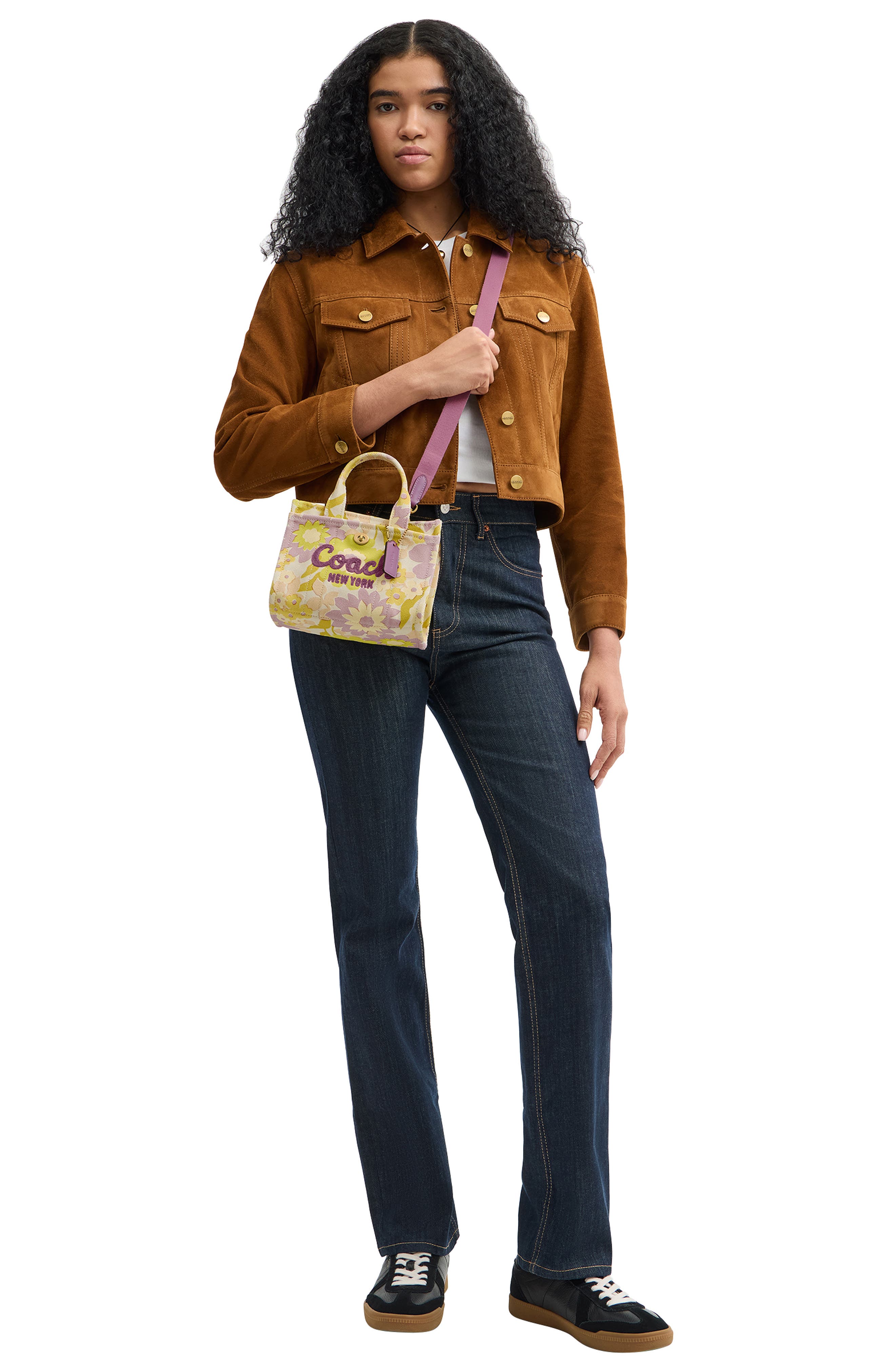 COACH Floral Canvas Cargo Tote, Alternate, color, 