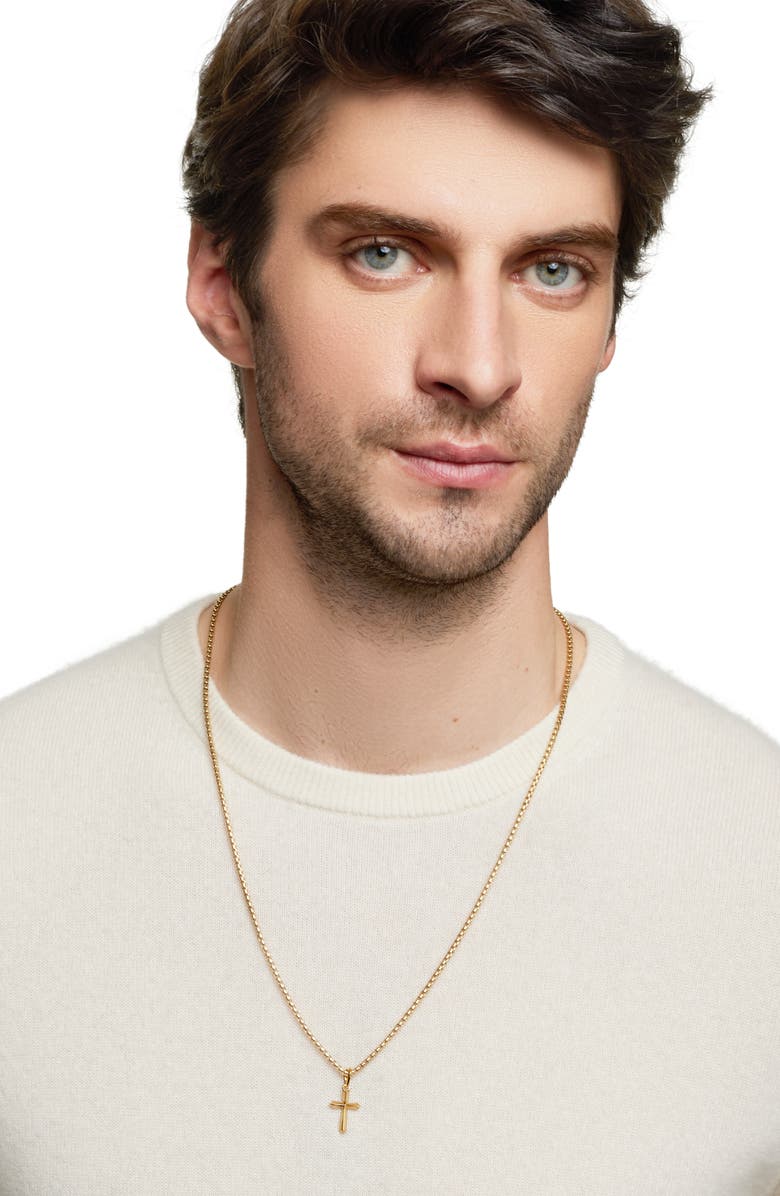 David Yurman Men's Roman 18K Gold Cross Amulet Enhancer, Alternate, color, Gold