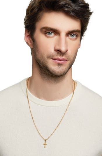 Men's Roman 18K Gold Cross Amulet Enhancer