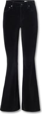 rag & bone/JEAN Flexi Velvet Dahlia Mid Rise Flare Jeans
