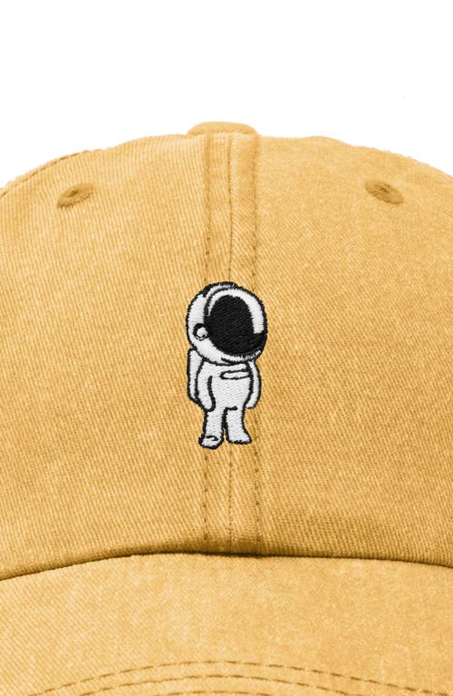 Dalix Astronaut Embroidered Space Hat In Washed Gold