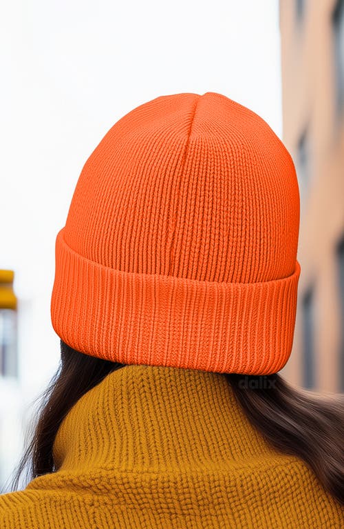 Dalix Salty Beanie Cap In Orange