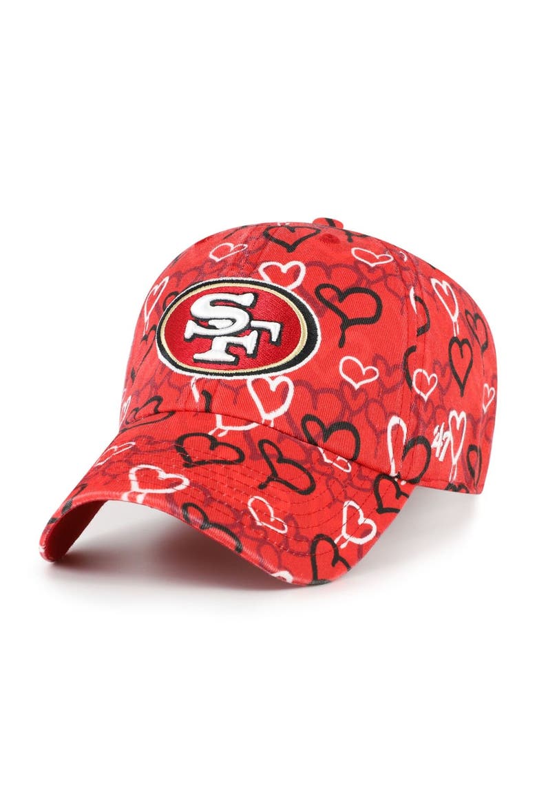 Girls Toddler '47 Scarlet San Francisco 49ers Mural Clean Up Adjustable Hat, Main, color, Scarlet