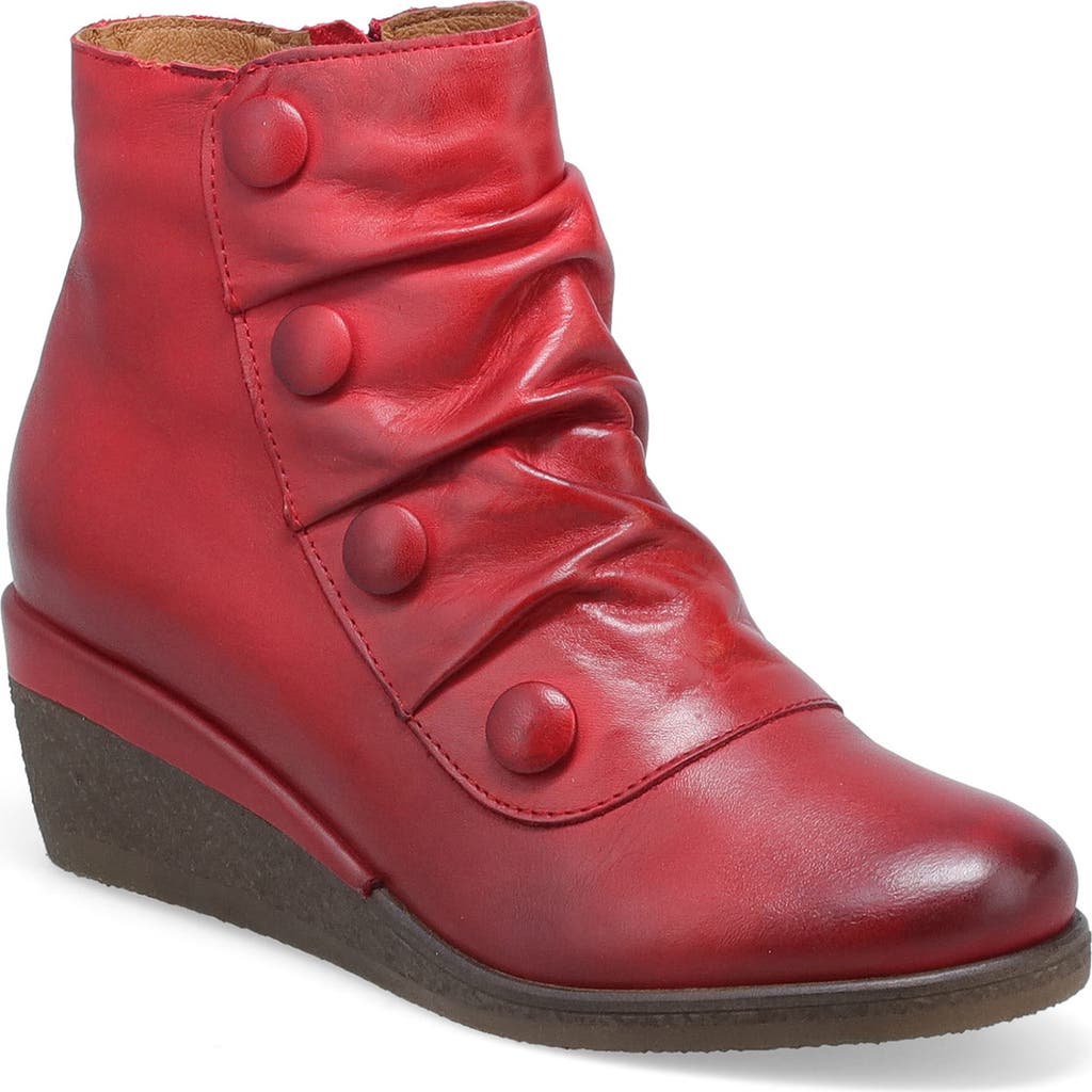 Miz Mooz Maxy Wedge Bootie In Red