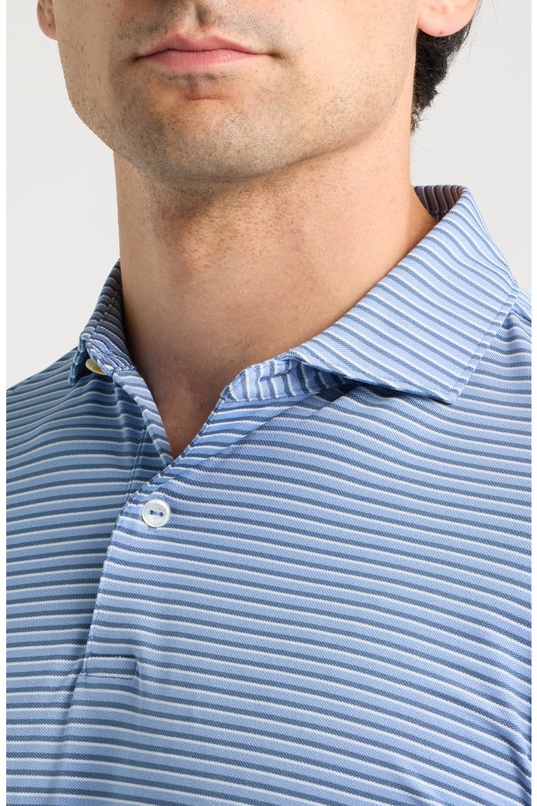 Tempo Stripe Crown Crafted Performance Jersey Golf Polo, Alternate, color, WINDY BLUE