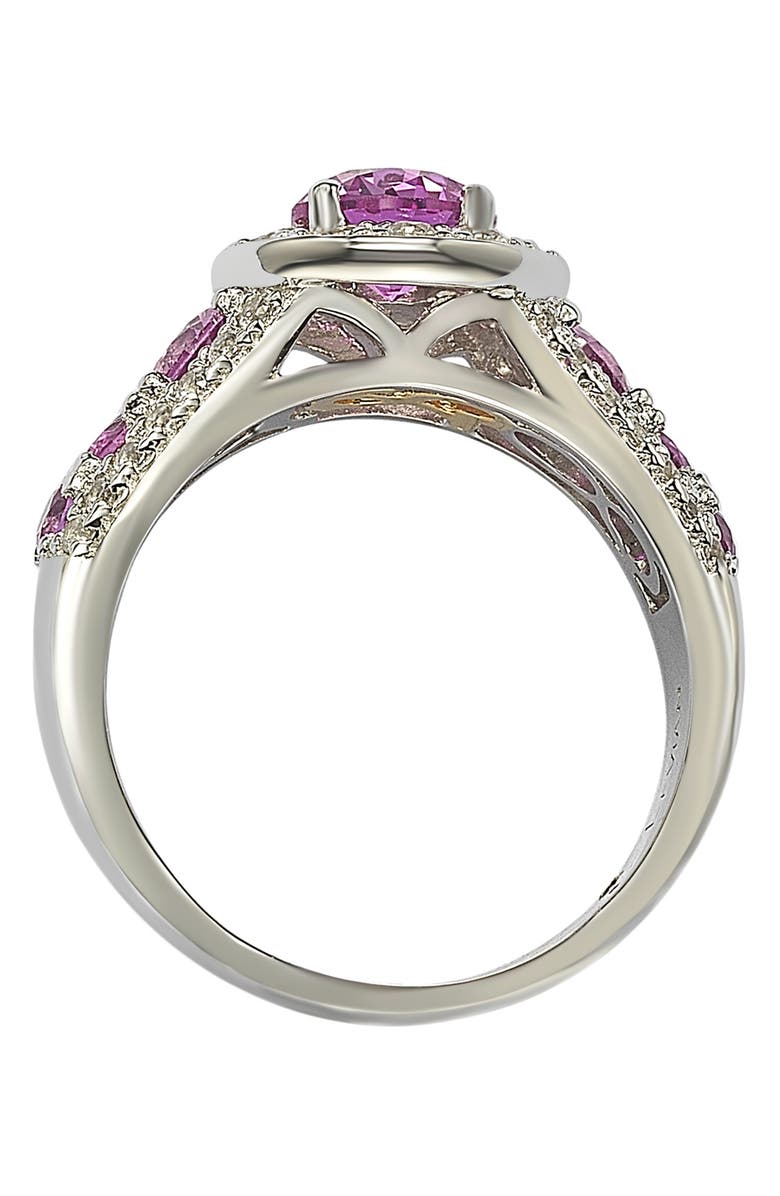 SUZY LEVIAN Sterling Silver & Pink Sapphire Engagement Ring, Alternate, color, 