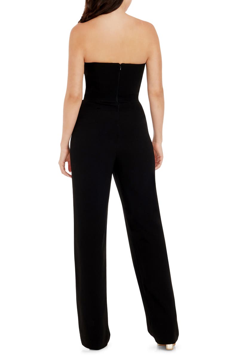 Dress the Population Fernanda Strapless Jumpsuit, Alternate, color, Black