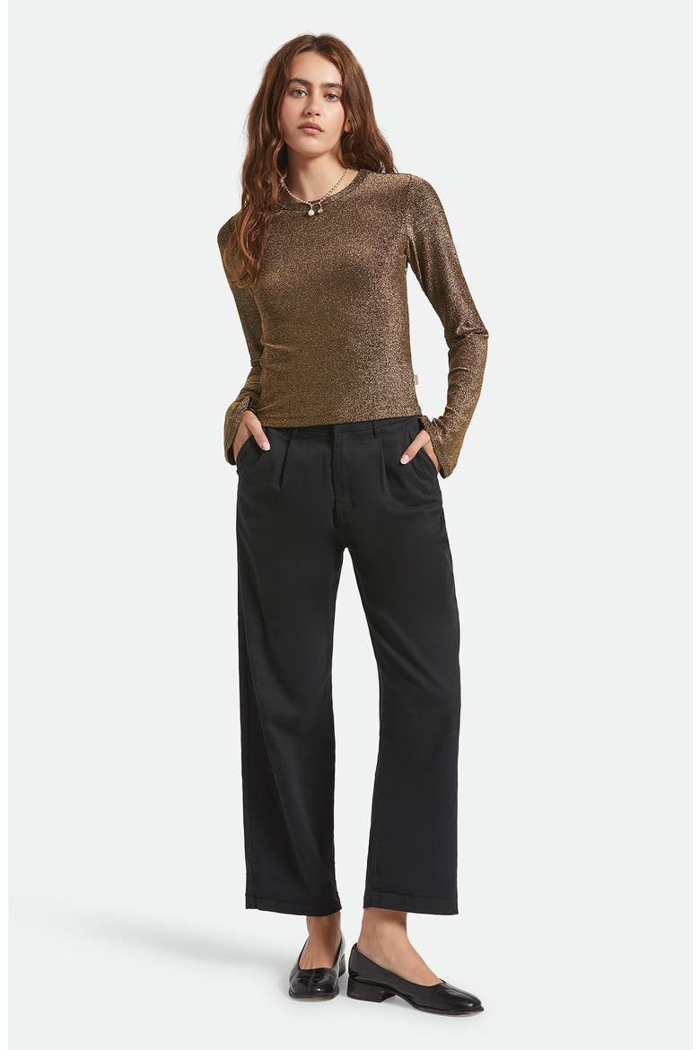 Dolly Metallic Flare Sleeve Top, Alternate, color, GOLD METALLIC