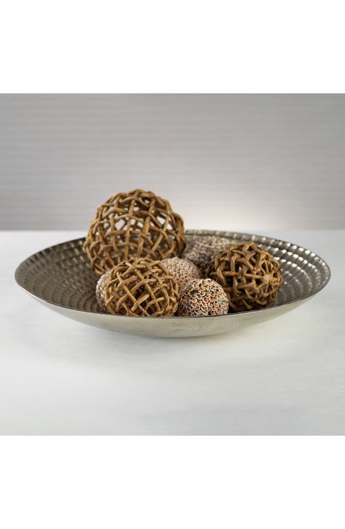 Zodax Set Of 8 Water Hyacinth Decorative Balls In Neutral