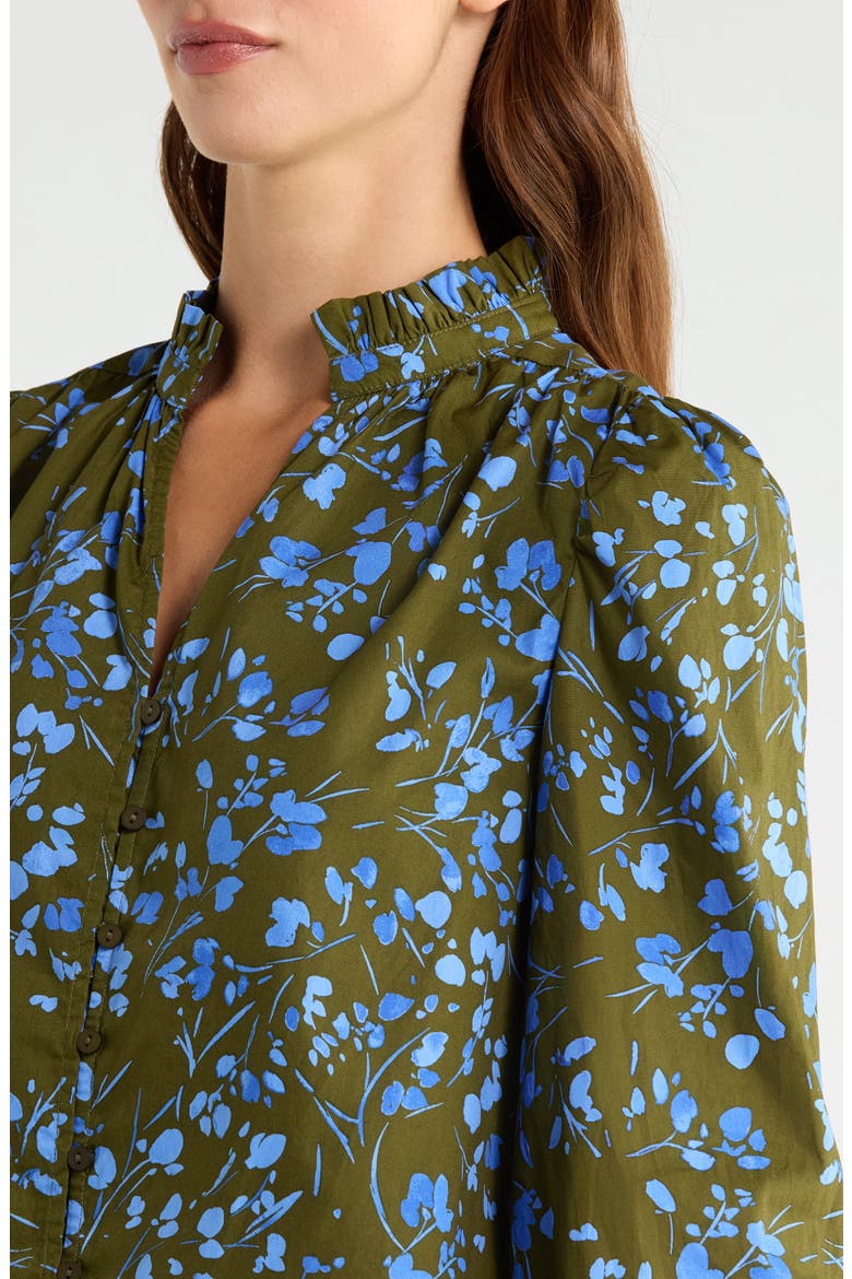 Solvay Ruffle Top, Alternate, color, GREEN BLUE MULTI