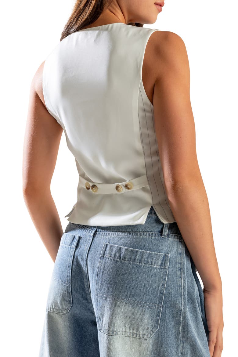 Striped Vest, Alternate, color, WHITE