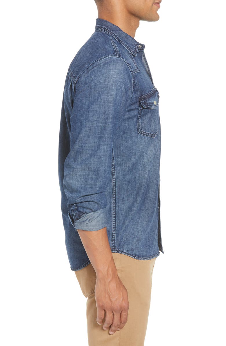 FRAME PC Slim Fit Denim Western Shirt, Alternate, color, 