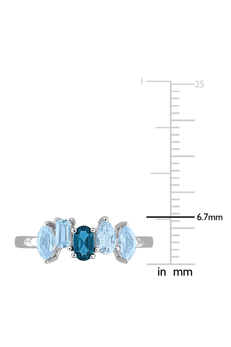 Sterling Silver Sky Blue Topaz & London Blue Topaz Ring, Alternate, color, BLUE
