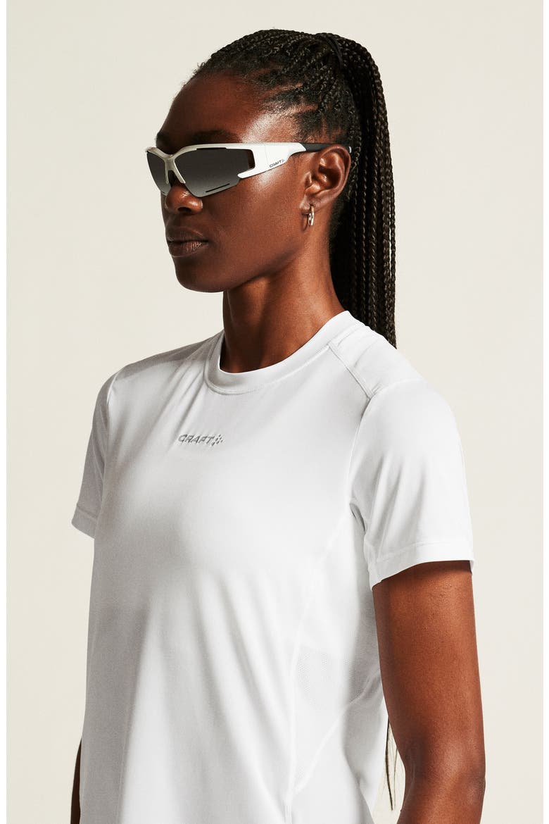 Essence Perforated Jersey T-Shirt, Alternate, color, WHITE