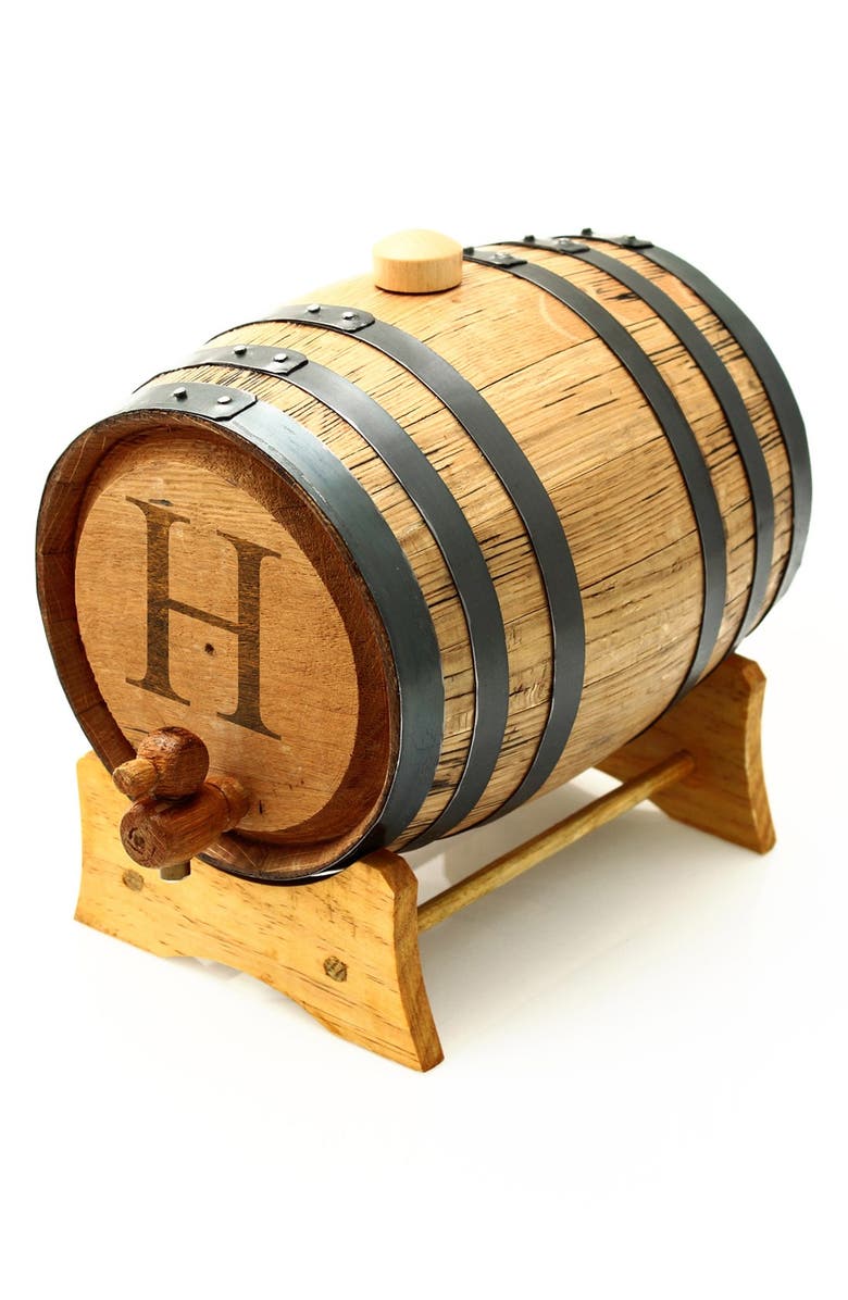 Cathy's Concepts Monogram Oak Whiskey Barrel, Large, Main, color, 