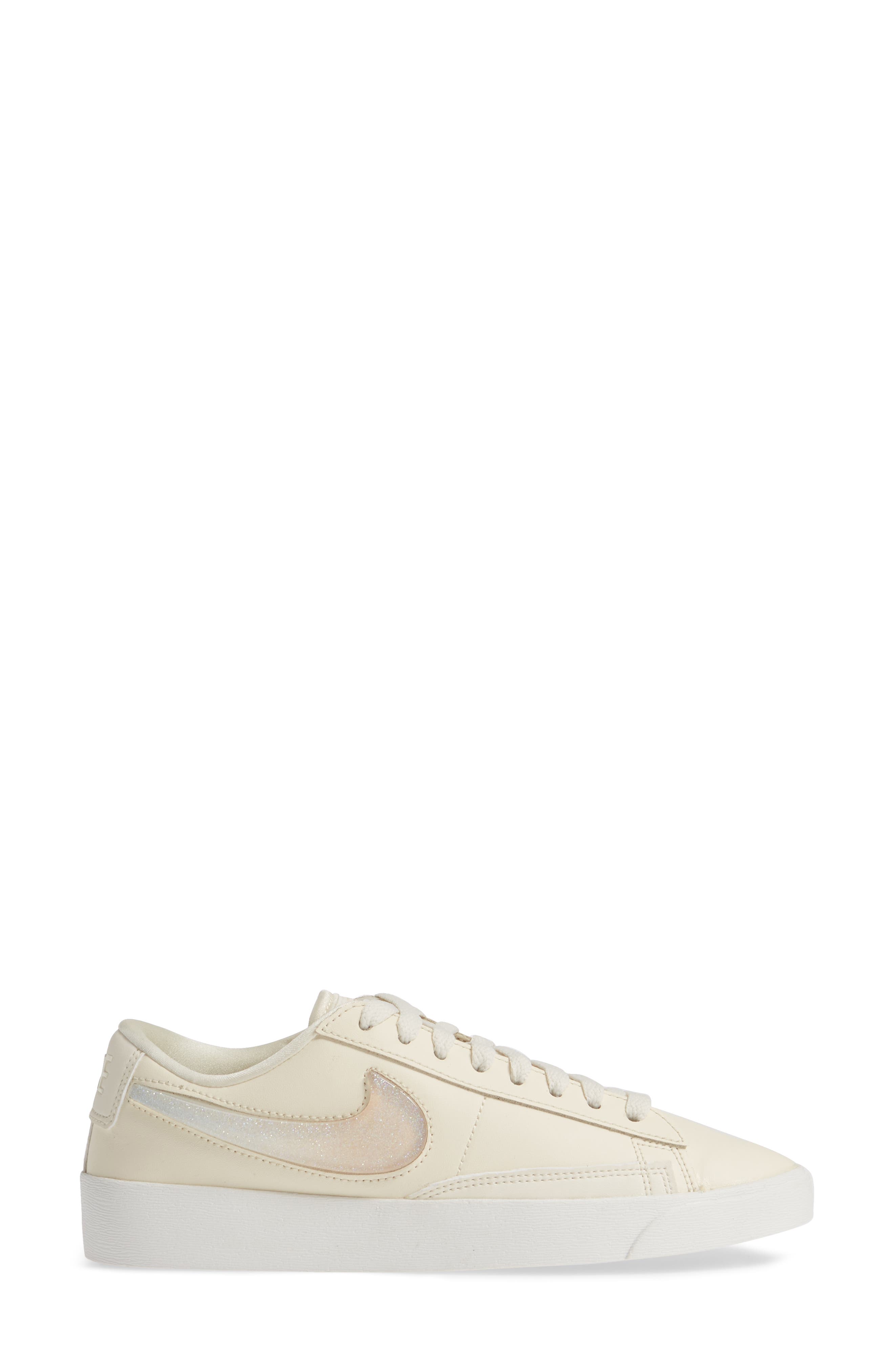 Blazer Low LX Sneaker, Alternate, color, PALE IVORY/ GUAVA ICE/ WHITE