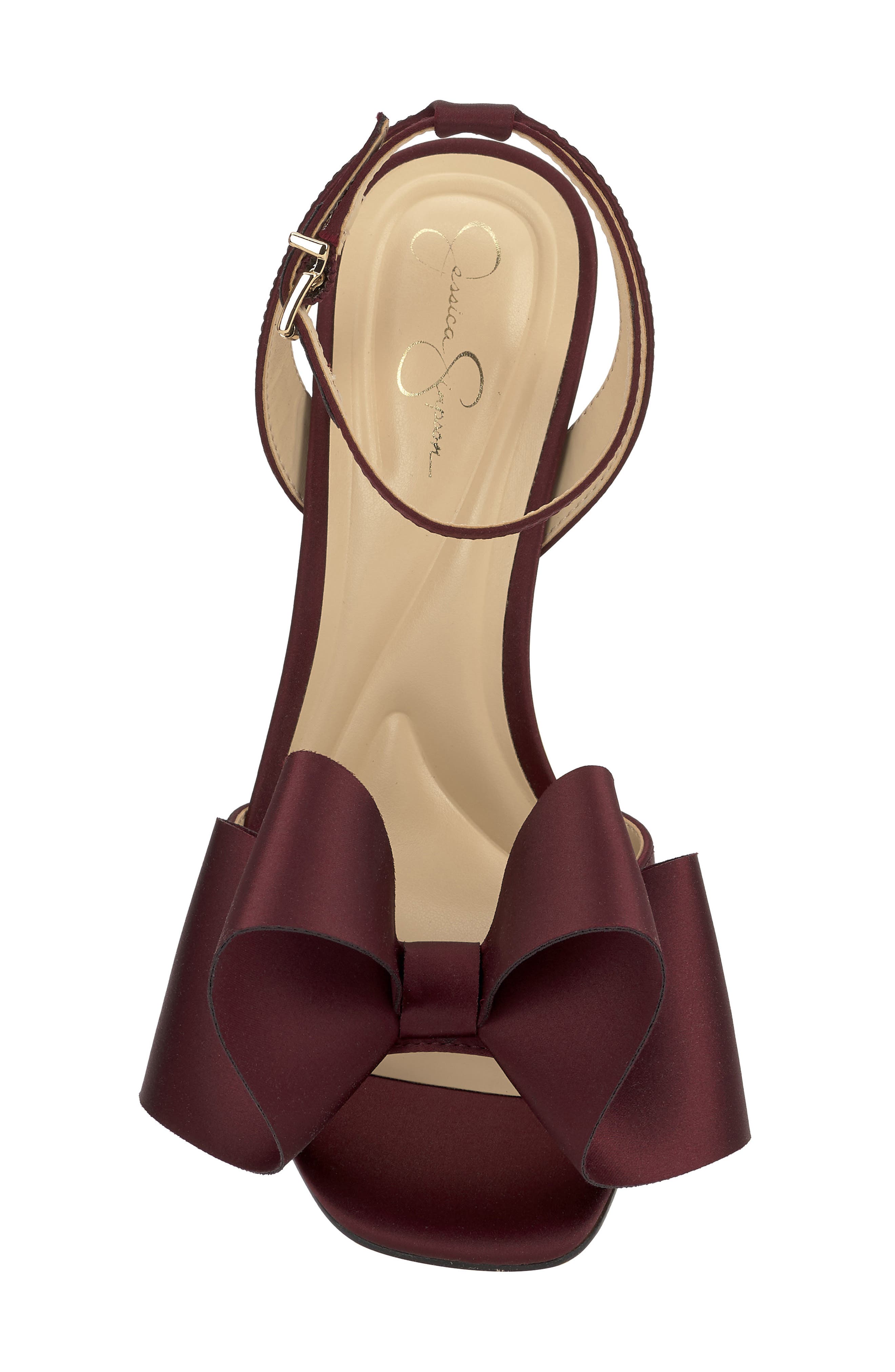 Olivine Ankle Strap Sandal, Alternate, color, DARK CHERRY MATTE SATIN