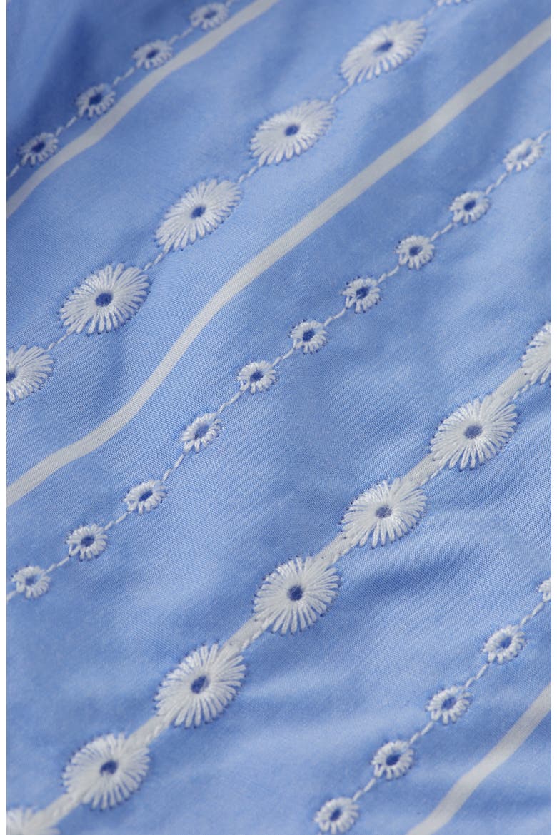 Embroidered Eyelet Cotton Bermuda Shorts, Alternate, color, SKY BLUE