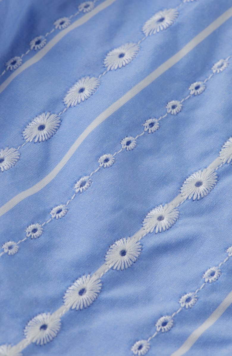 Scotch & Soda Embroidered Eyelet Cotton Bermuda Shorts, Alternate, color, Sky Blue