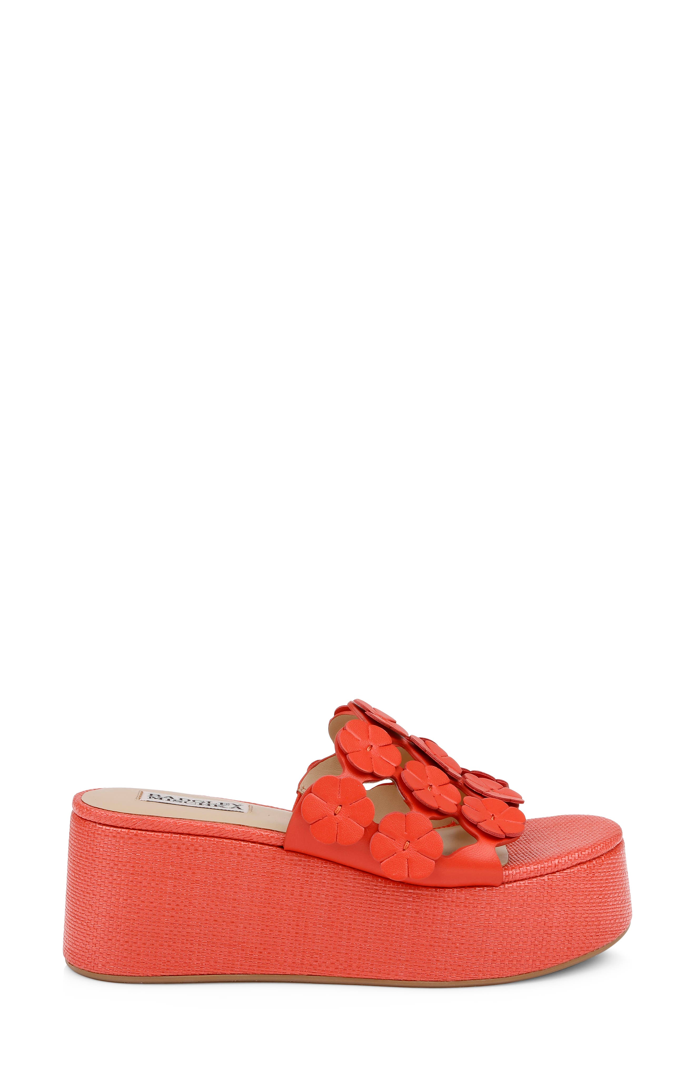Wendall Platform Wedge Slide Sandal, Alternate, color, RED LEATHER