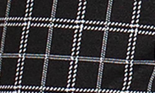 Liverpool Los Angeles Mabel Plaid Pull-on Crop Wide Leg Pants In Black