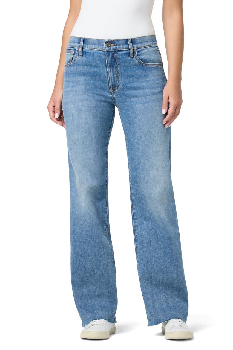 Rosalie Raw Hem Wide Leg Jeans, Main, color, COPELAND