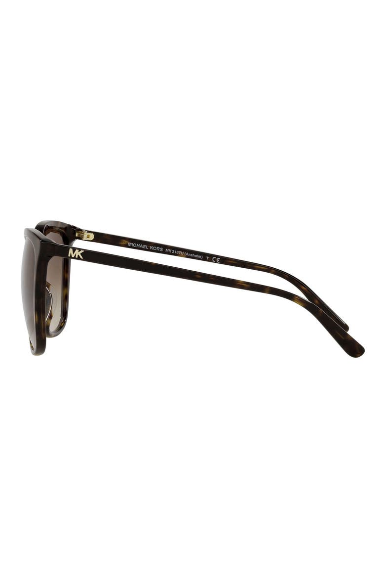 57mm Gradient Cat Eye Sunglasses, Alternate, color, DARK TORT