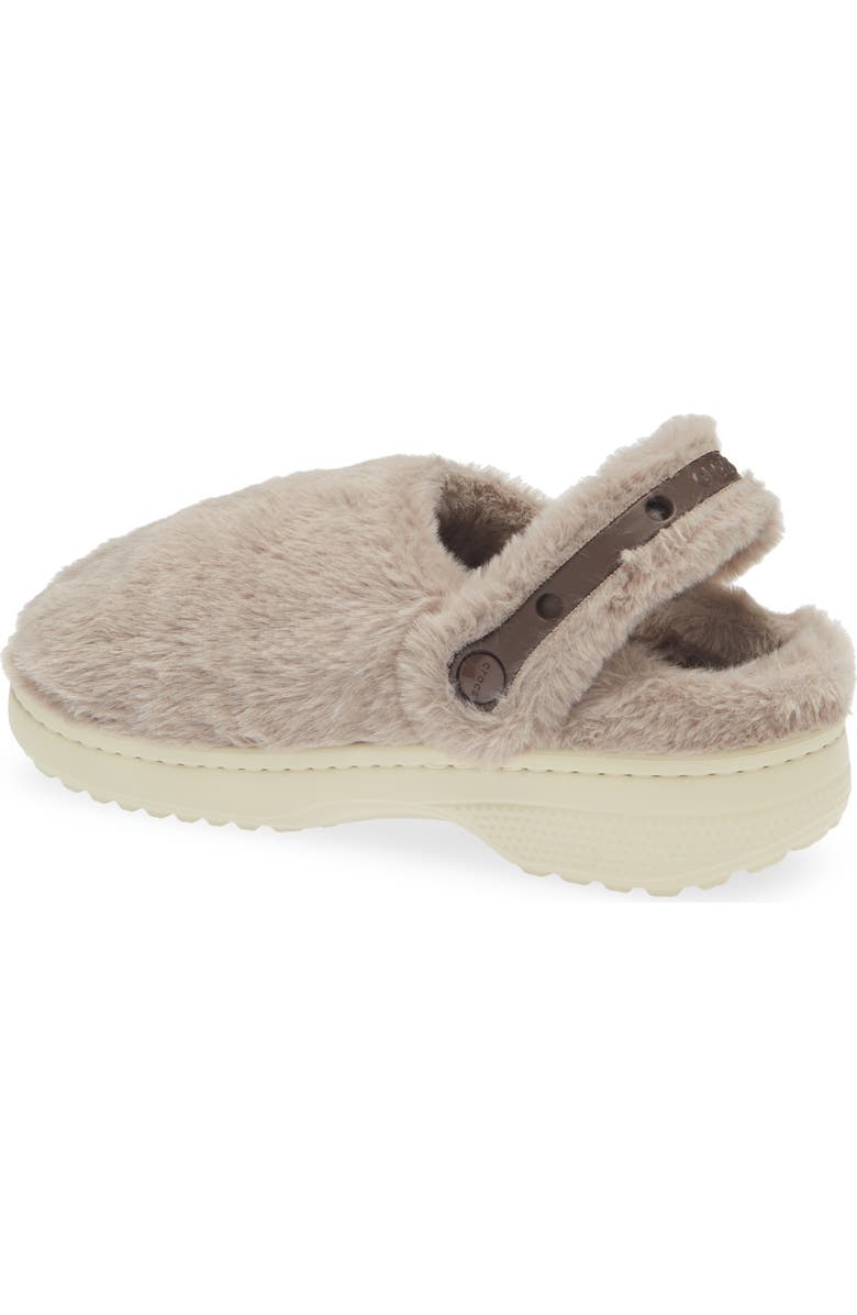 CROCS Classic Unfurgettable Faux Fur Clog, Alternate, color, Mushroom