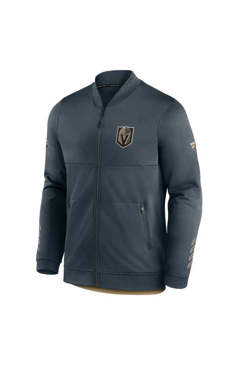 FANATICS Men's Fanatics Branded Charcoal Vegas Golden Knights Locker Room Full-Zip Jacket, Alternate, color, 