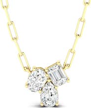 Everlee Multi Shape Cluster Lab Diamond Necklace in 14K