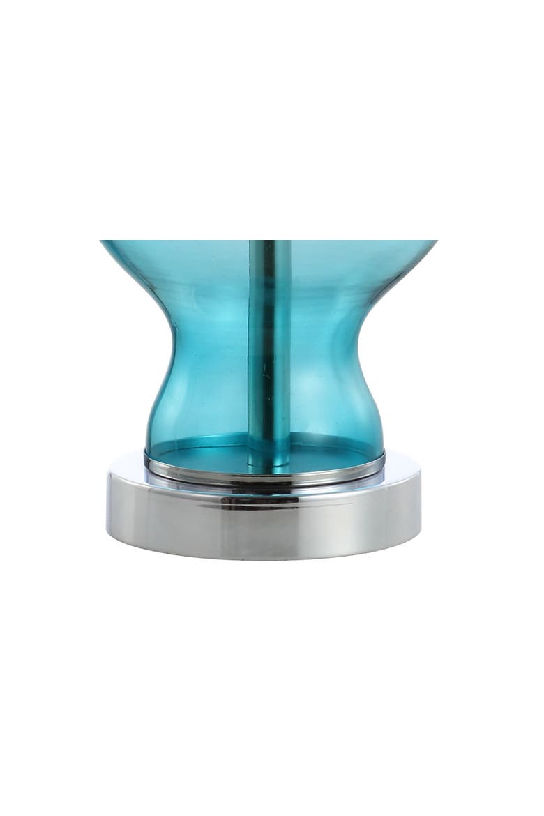 Mer Glass/Metal LED Table Lamp, Alternate, color, Aqua