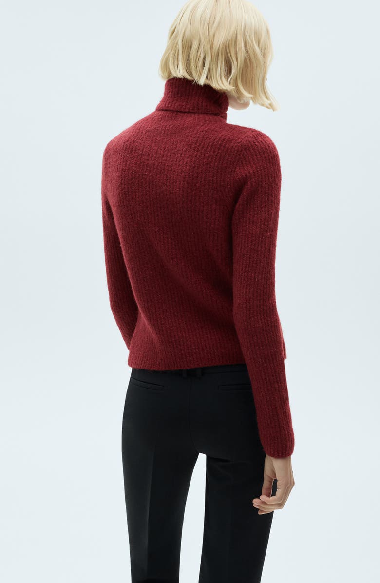 MANGO Rib Turtleneck Sweater, Alternate, color, 