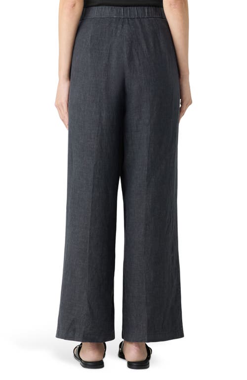 EILEEN FISHER EILEEN FISHER ORGANIC LINEN ANKLE WIDE LEG PANTS