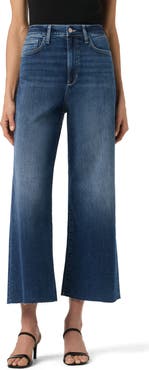 Joe's Raw Hem Crop Wide Leg Jeans