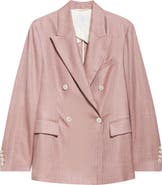 Eleventy Double Breasted Wool Blend Blazer