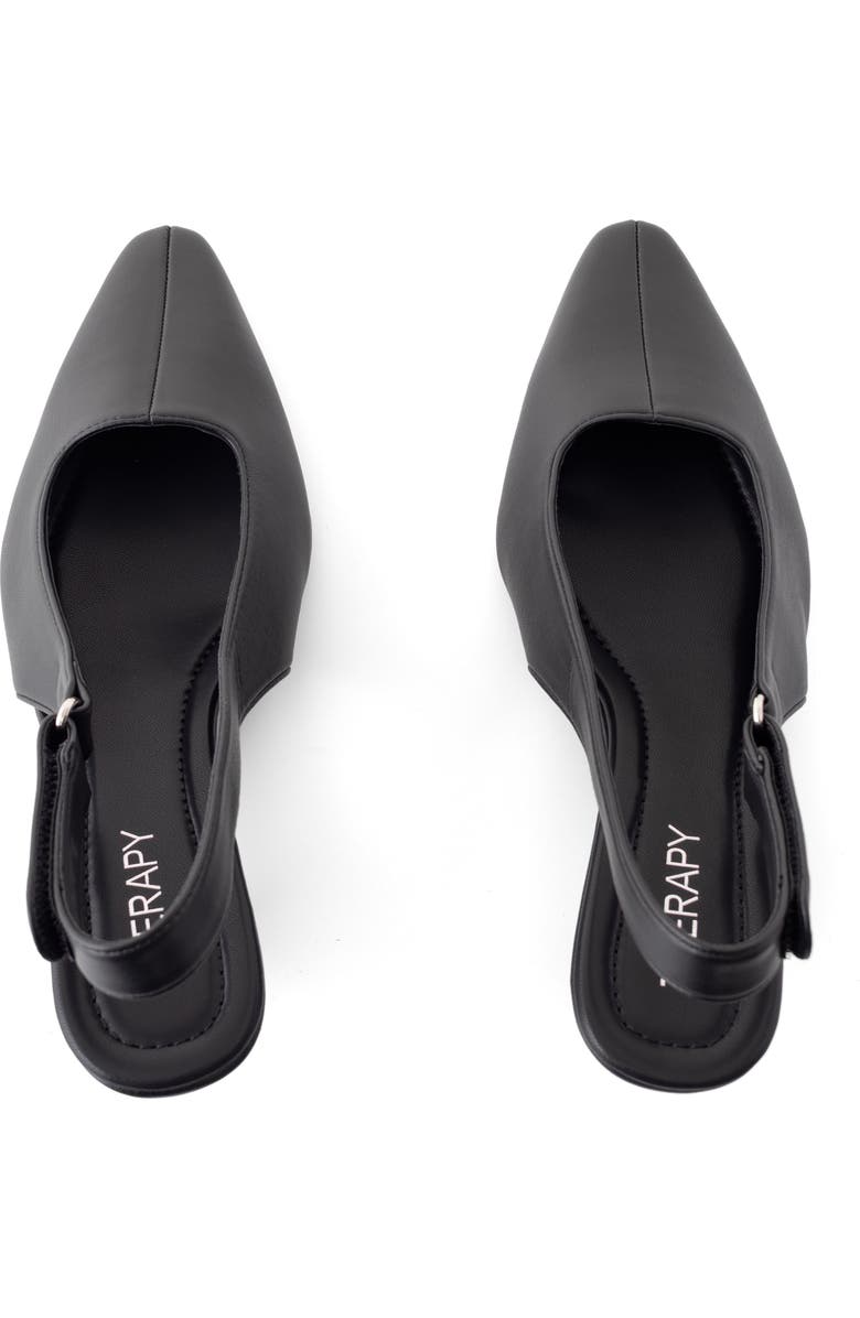 Therapy Australia Newark Pointed-Toe Slingback Heel, Alternate, color, Black Pu