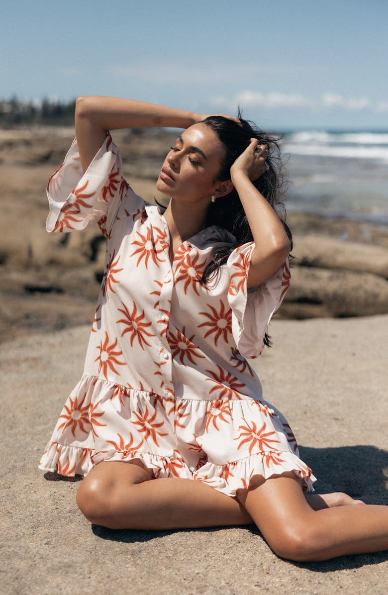 Petal & Pup Ren Mini Shirtdress, Alternate, color, Soleil