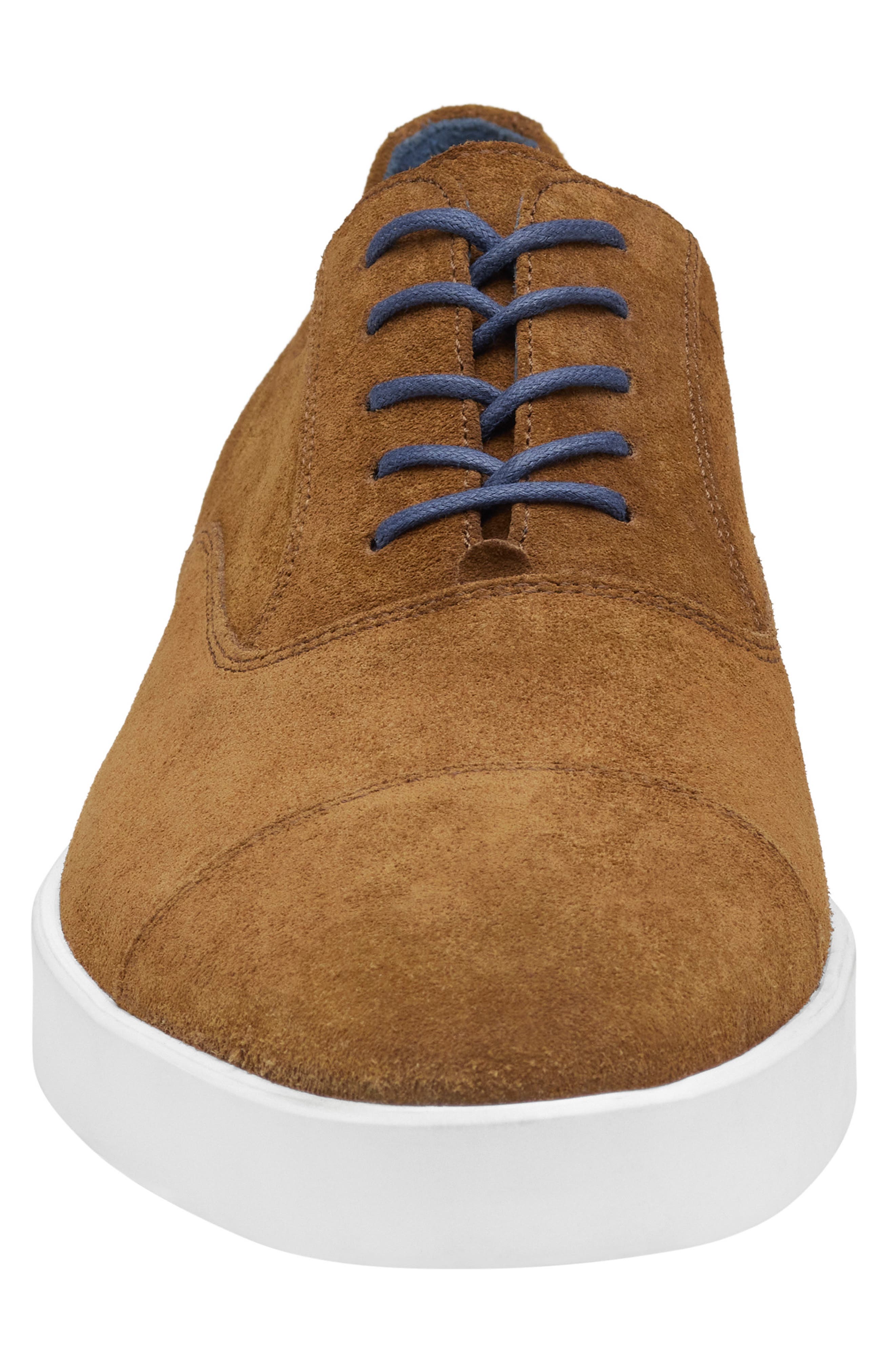 Johnston 
Murphy Bolivar Cap Toe Sneaker, Alternate, color, Snuff Italian Suede